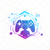 jiuyou九游ninegame创新科技公司官方标志 - 蓝色科技感图形
